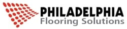 Philadelphia Flooring Solutions logo with red triangular dot design.